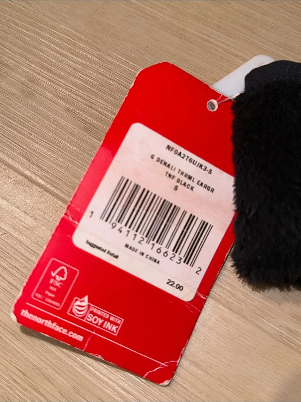 The North Face Black Fleece Ear Warmer Headband—youth
